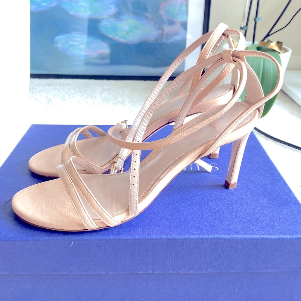 Stuart Weitzman Lexie Ankle-Strap Sandal in Nude